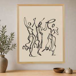 Wallity Pintura Decorativa en Lienzo Enmarcada 70 x 95 cm Multicolor